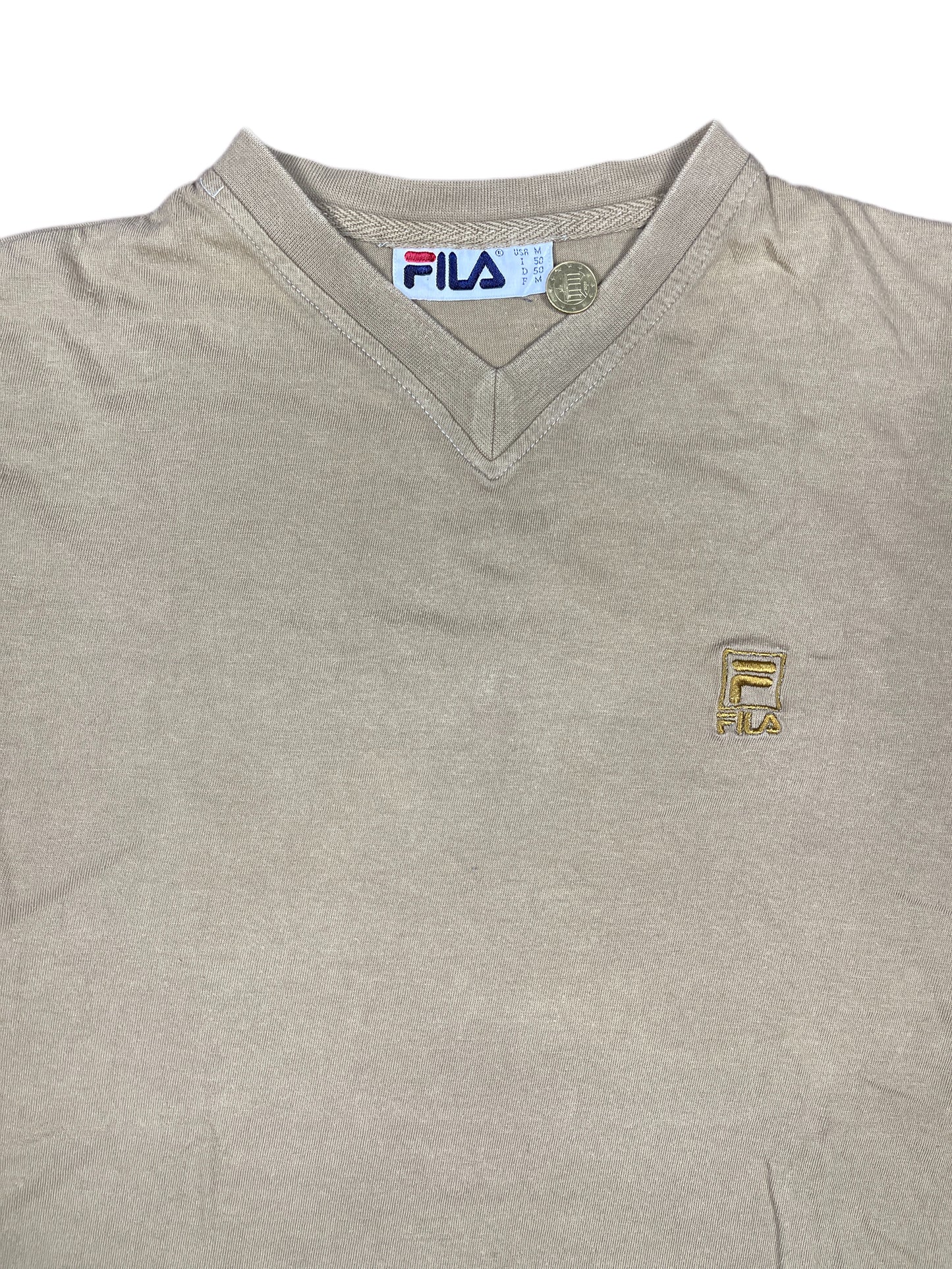 Vintage Fila T-Shirt Beige - M