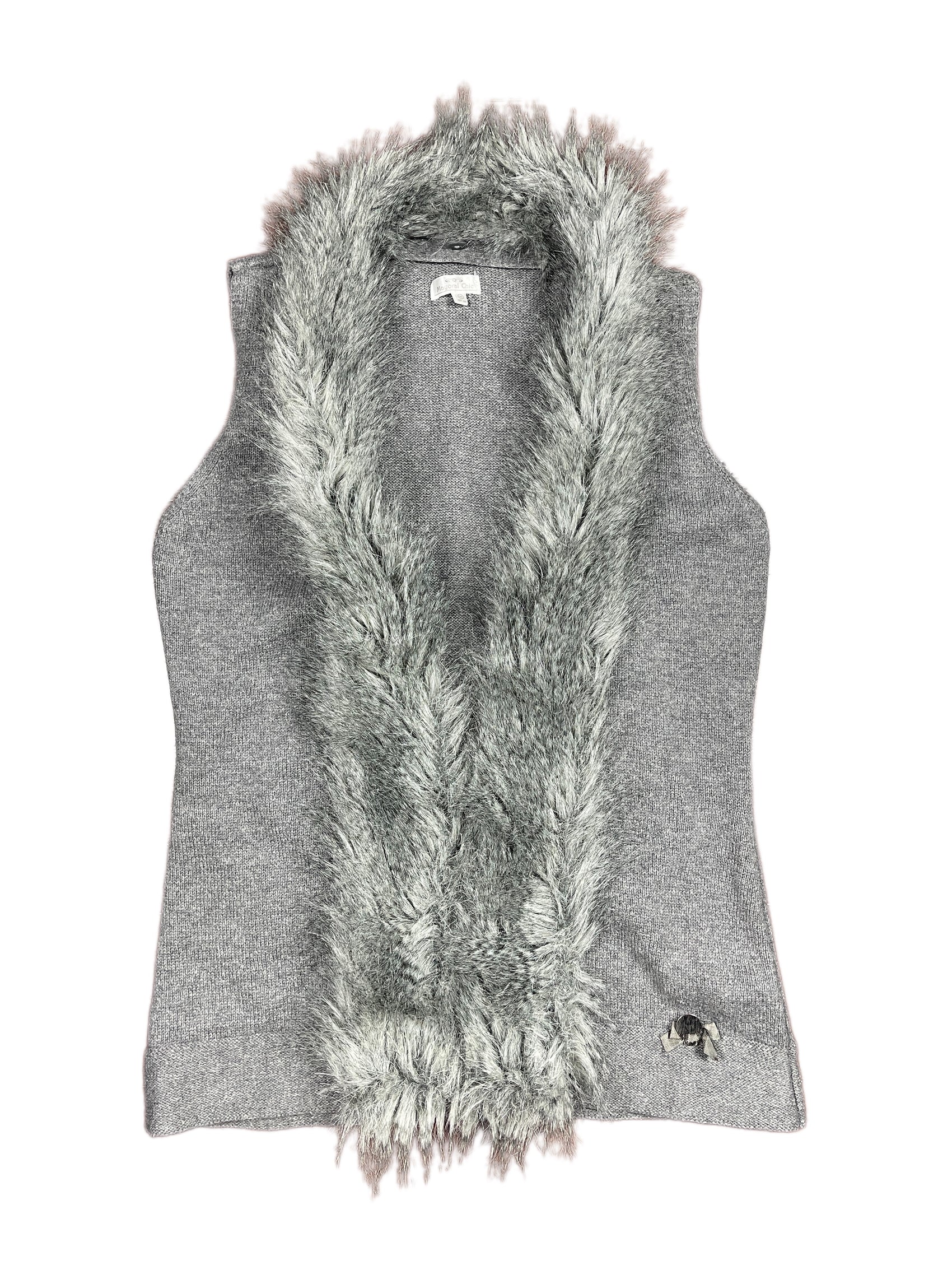 Y2k Mayoral Chic Knitted Vest Gray - XS