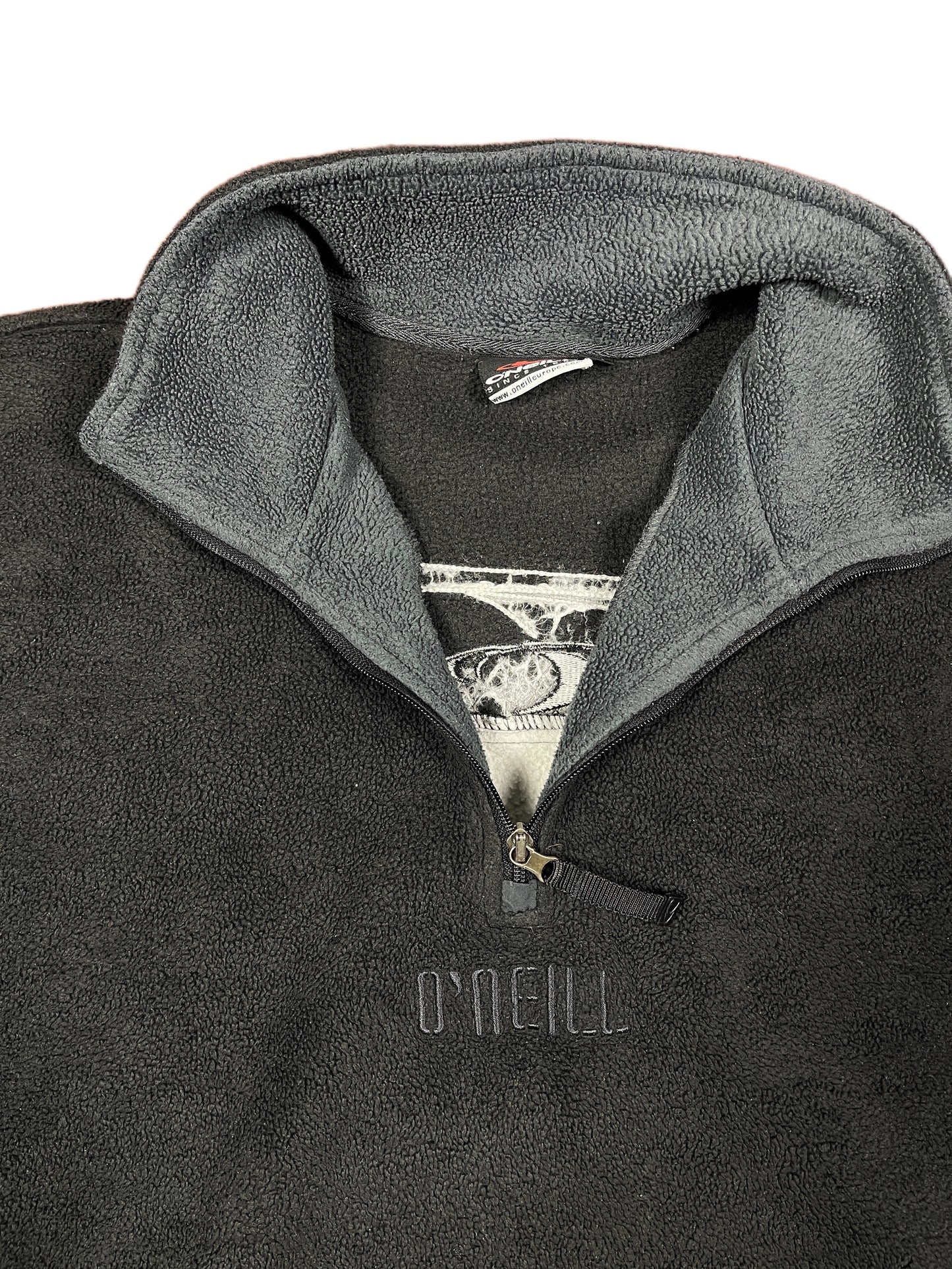 Y2k O'Neill Fleete Zip Sweatshirt Black - S