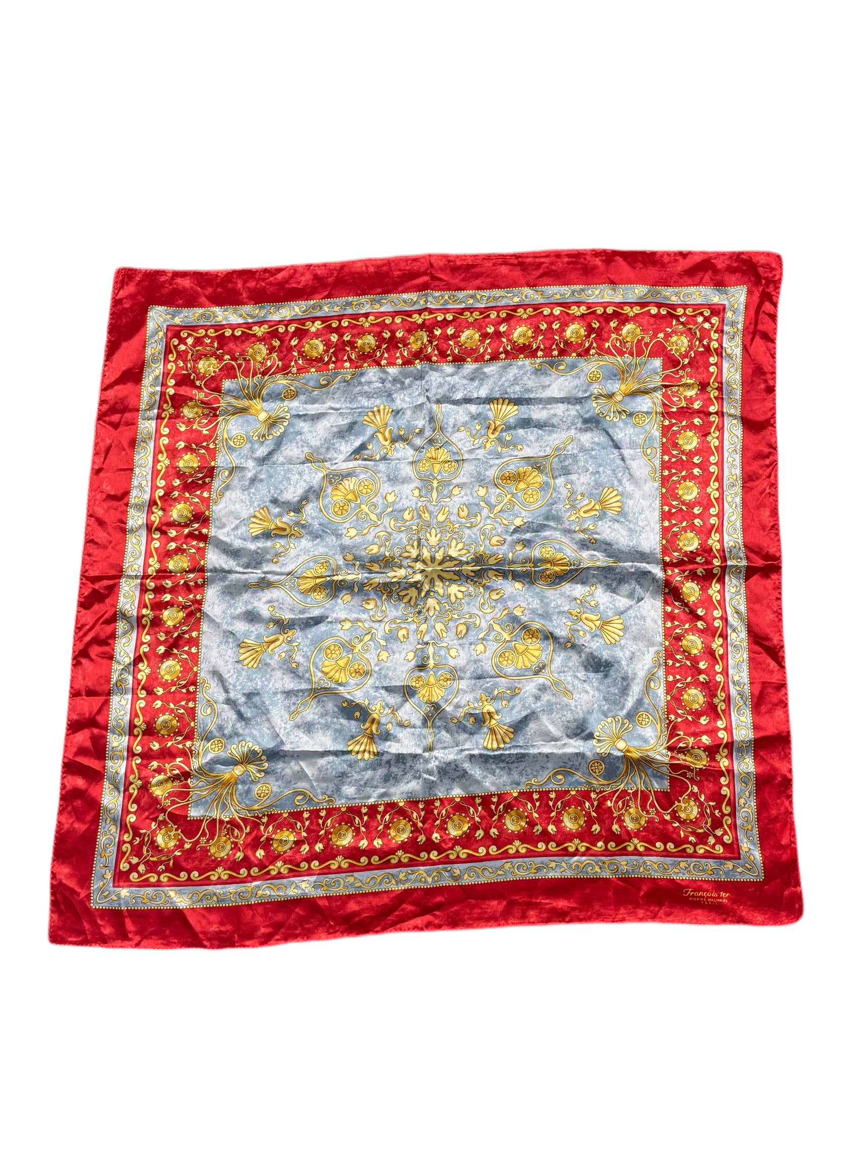 Vintage Handkerchief Red Blue