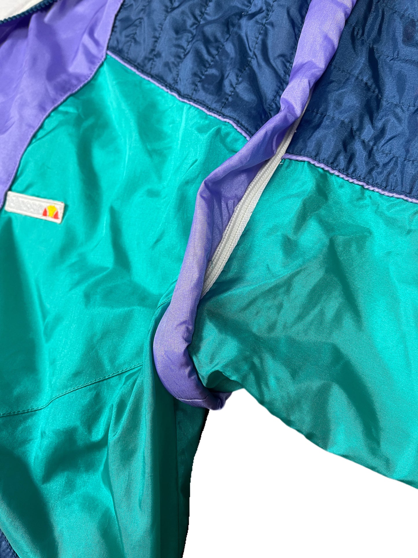 Vintage Ellesse Sport Jacket with Removable Sleeves Purple Navy - L