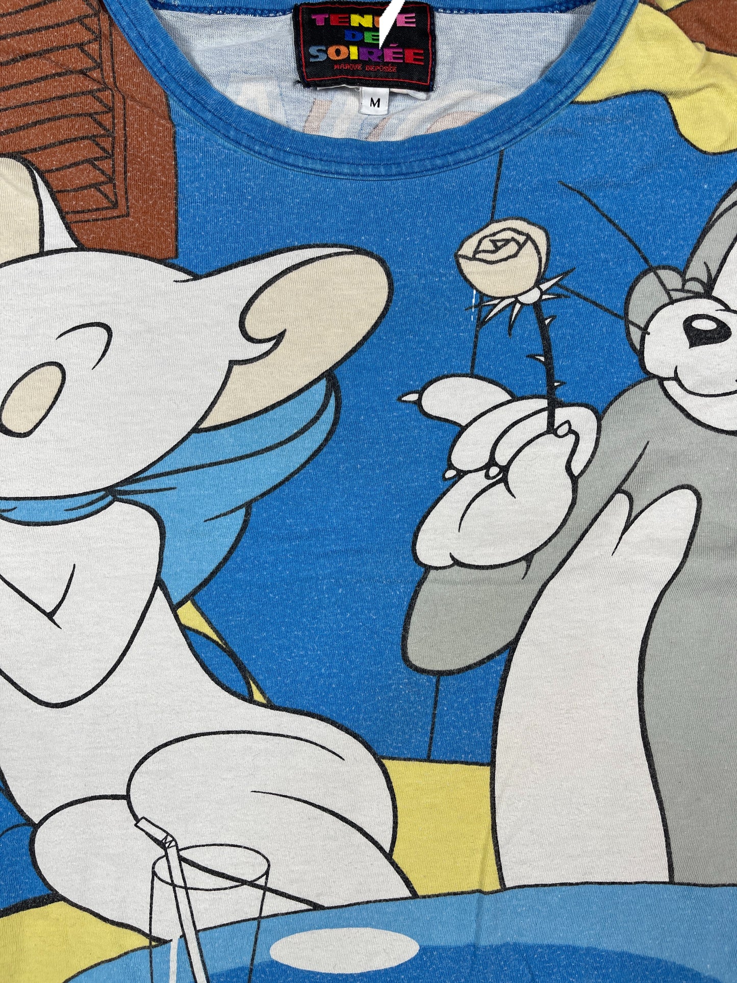 Vintage Tom and Jerry T-Shirt Fullprint Blue - M