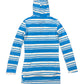 Y2k Moda Piu Long Sleeve Dress with Hood White Blue - M/L