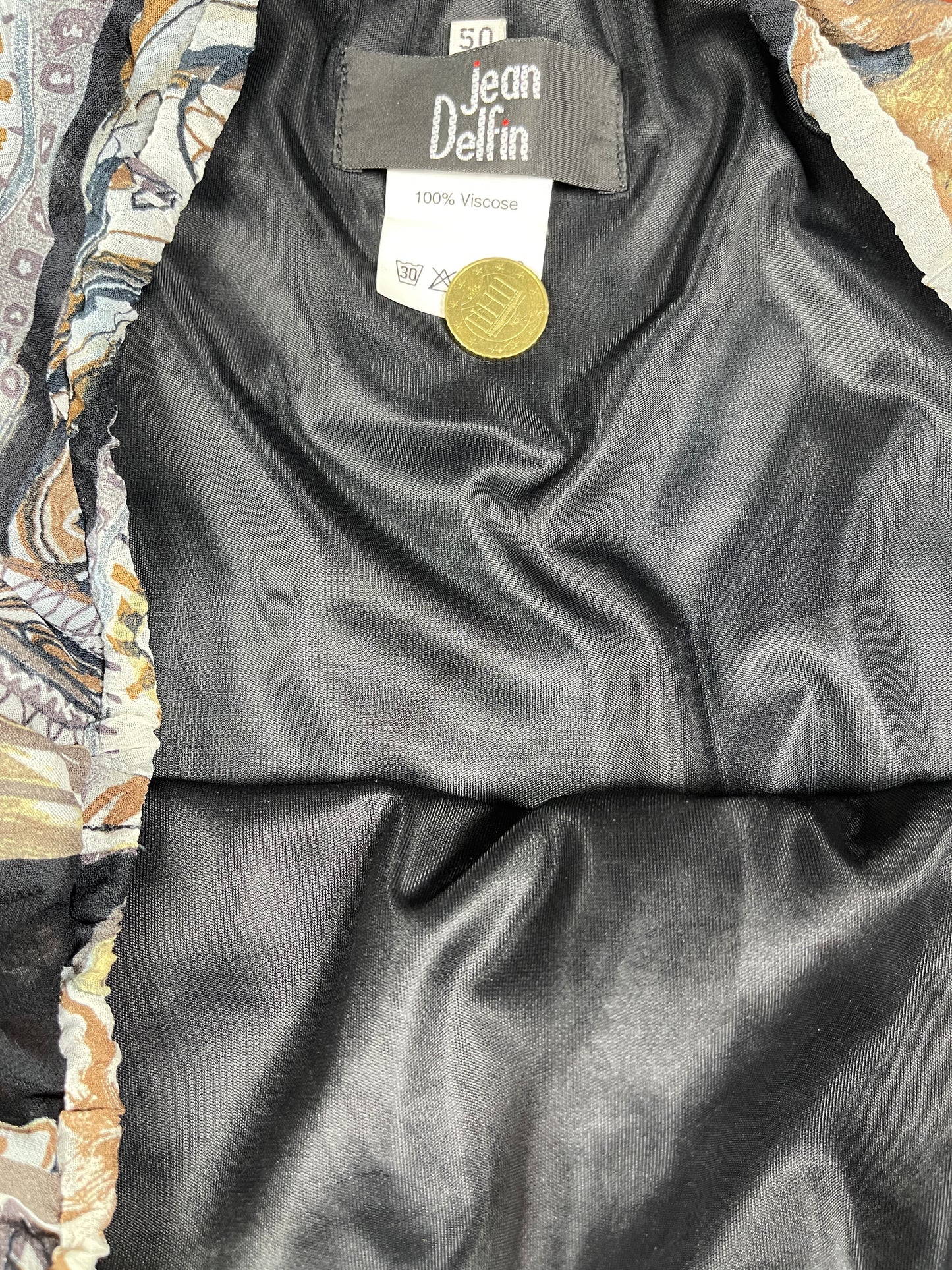 Vintage Jean Delfin Long Skirt Black - XXXXXL