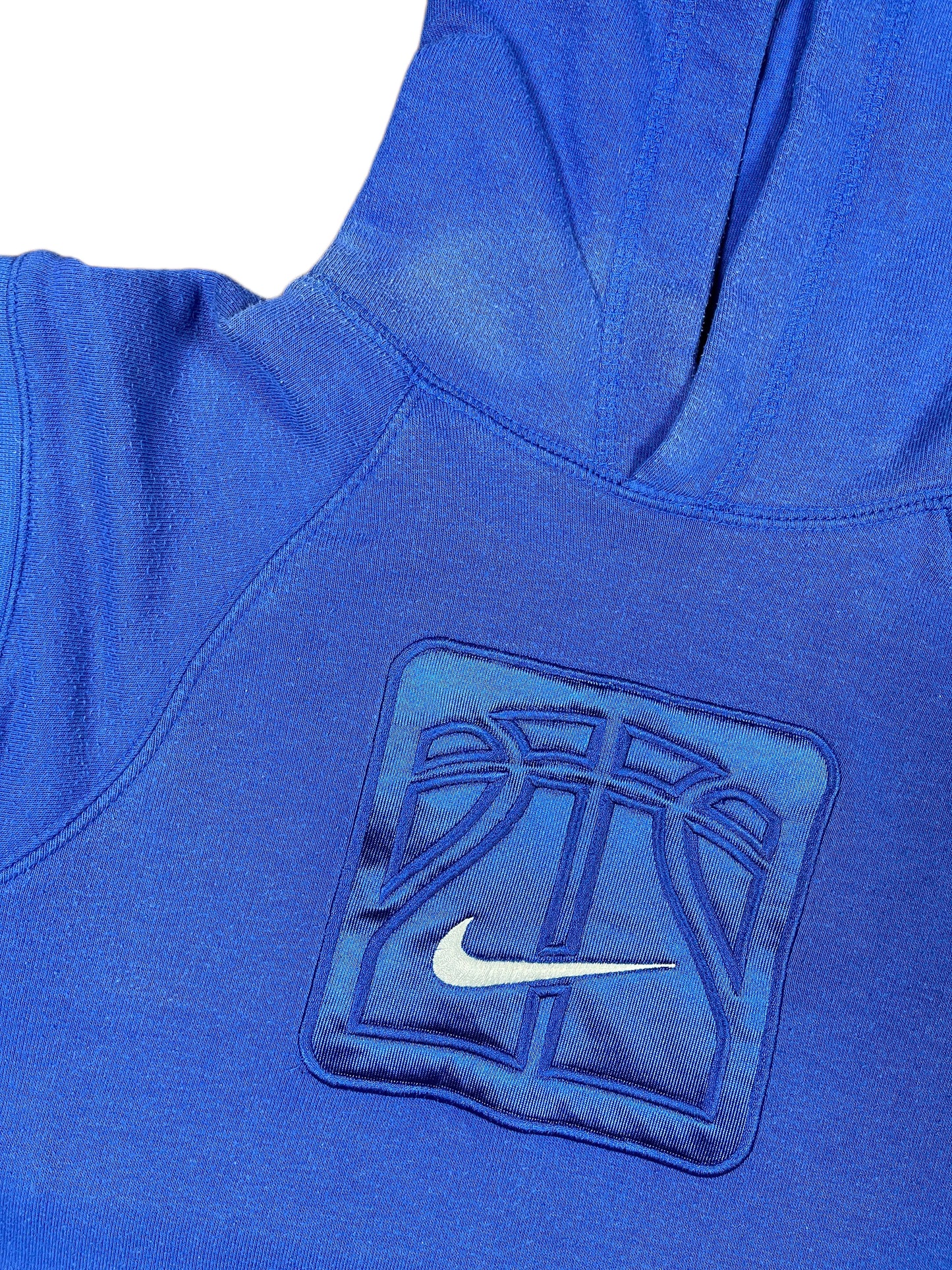 Vintage Nike Hoops 2000s Sleeveless Hoodie Blue - M