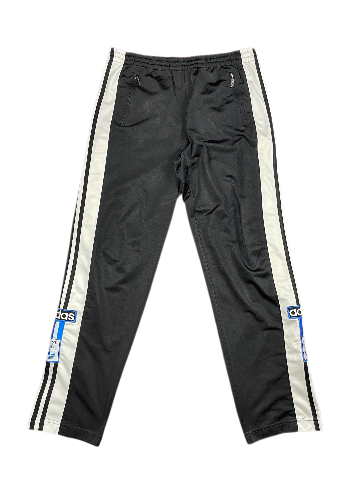 Vintage Adidas 1990s Sport Pants Black Blue - S/M