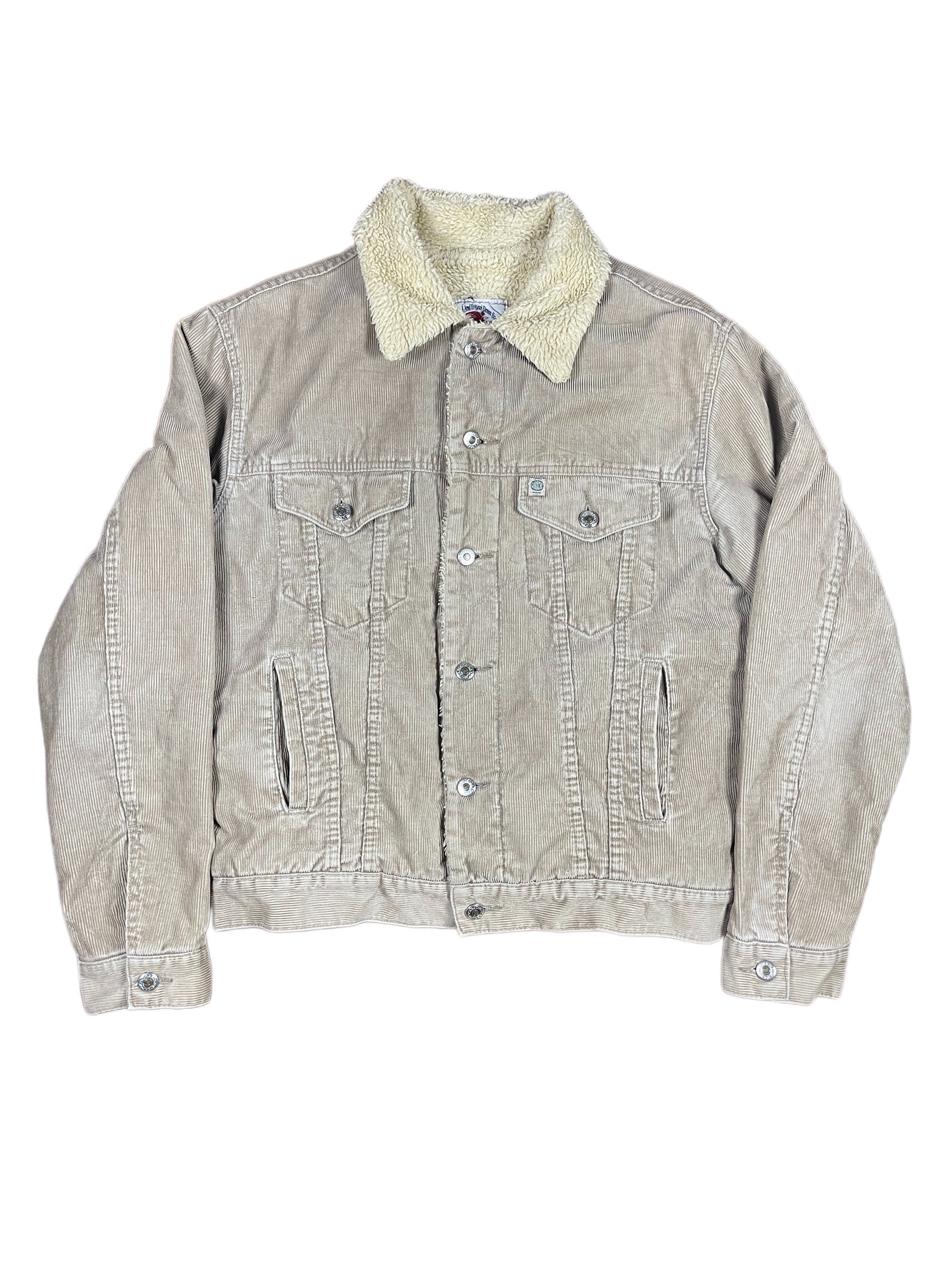 Vintage Caroche Corduroy Jacket Beige - M