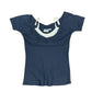 Y2k Venca Short Sleeve Top Navy - M/L