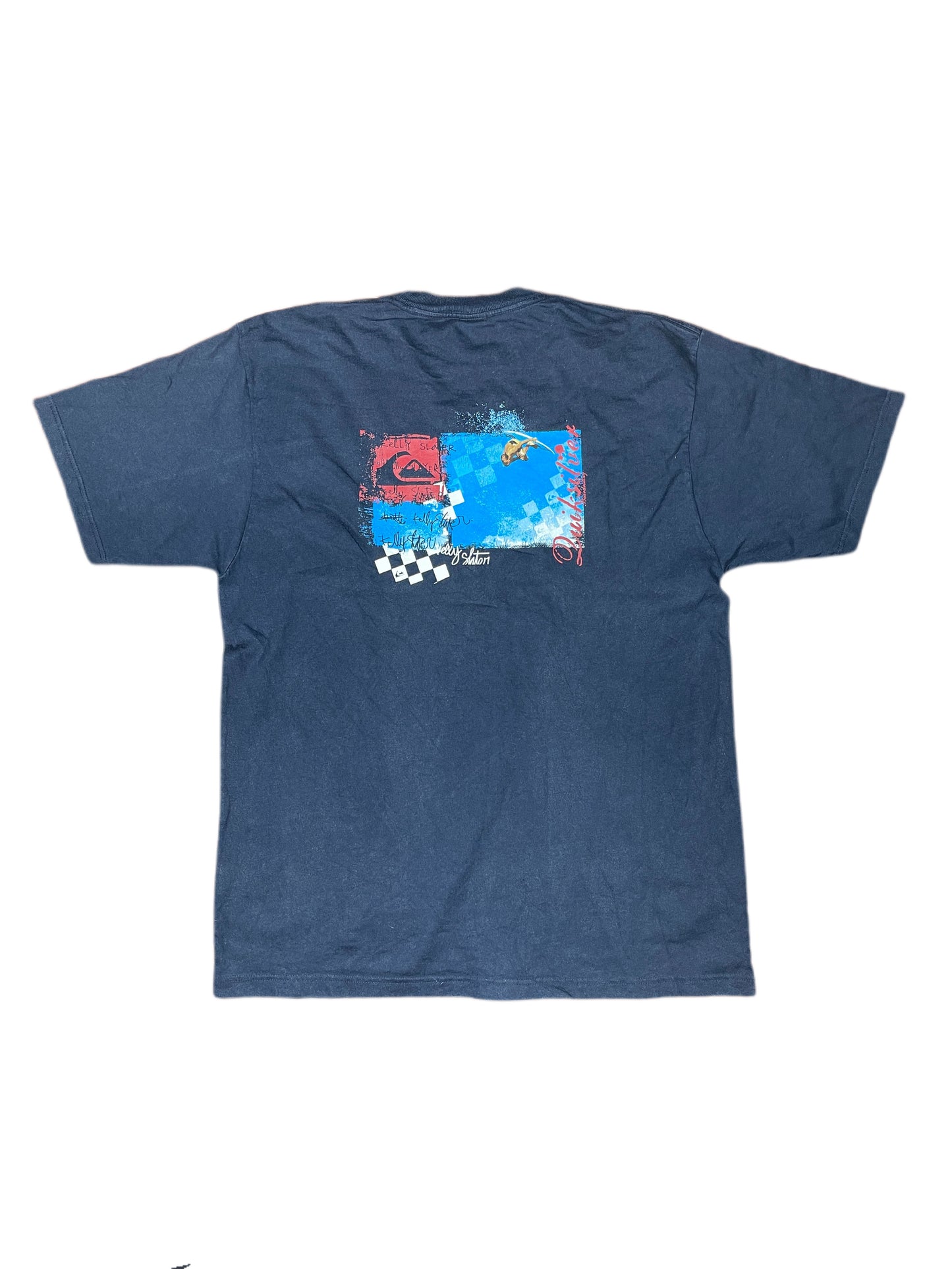 Y2k Quiksilver Kelly Slater T-Shirt Navy - M/L