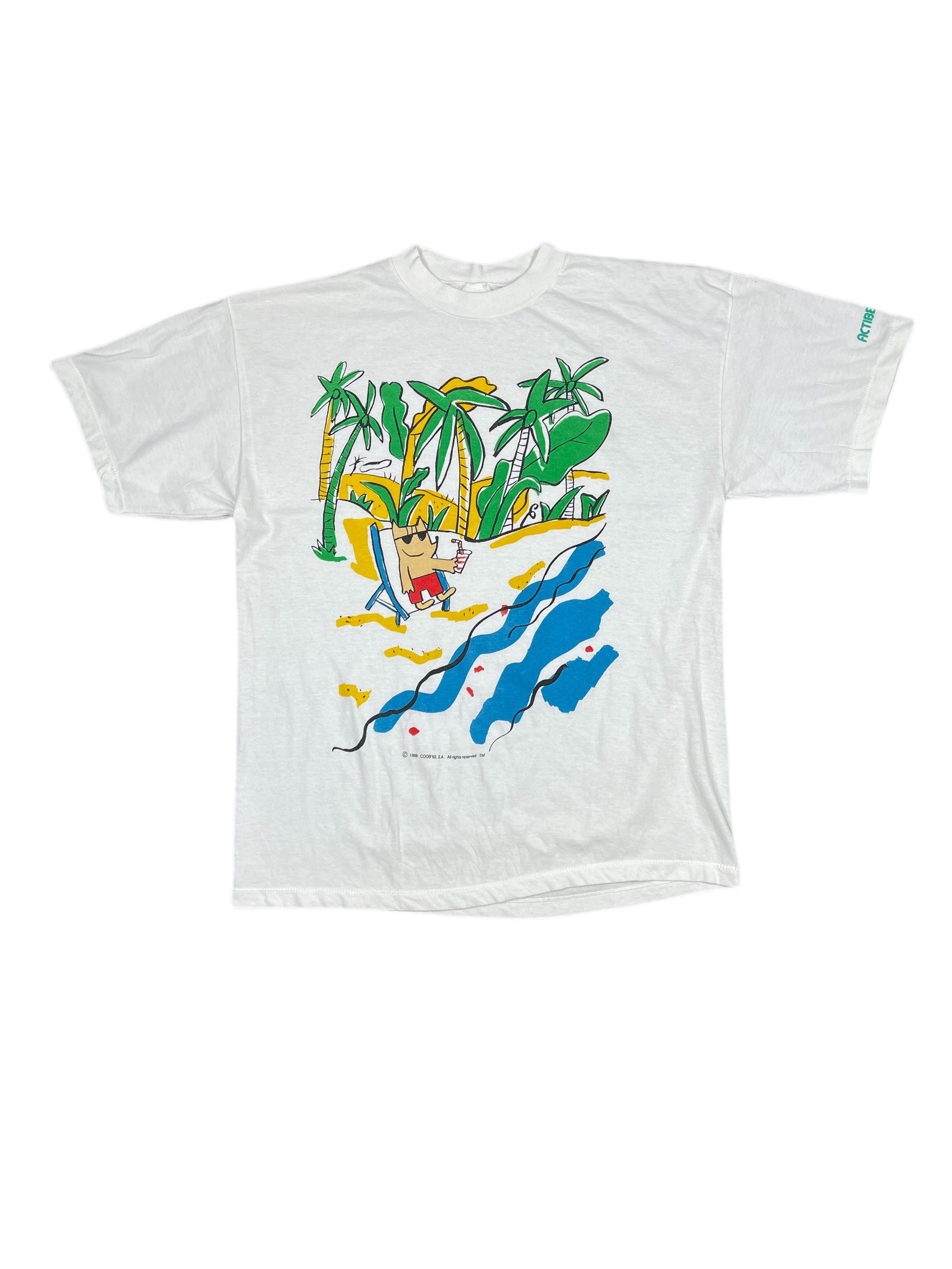 VIntage Barcelona 1988/1992 Cobi Olimpic T-Shirt White - M/L