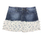 Calzedonia Denim Skirt Blue White XS