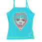 Y2k Replay See Through Sleeveless Top Turquoise - XS