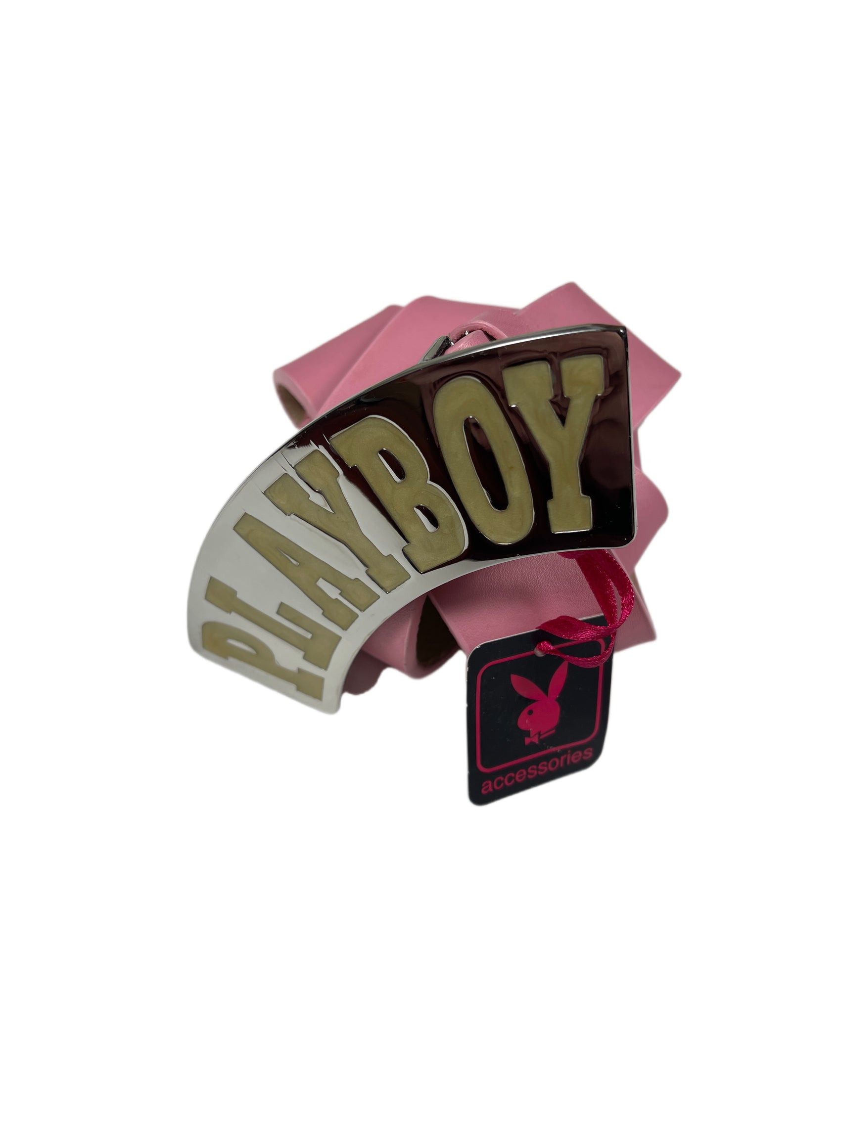 Y2k Playboy Plug In Leather Belt Pink 2004