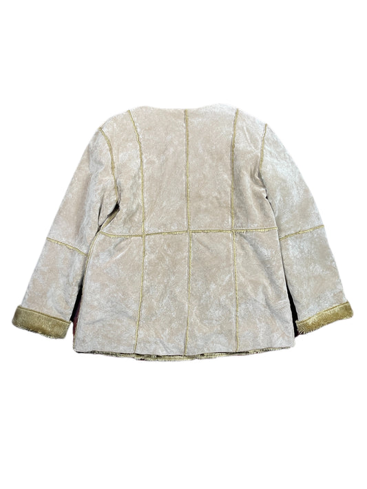 Y2k Tengxu Faux Fur Jacket Beige - L