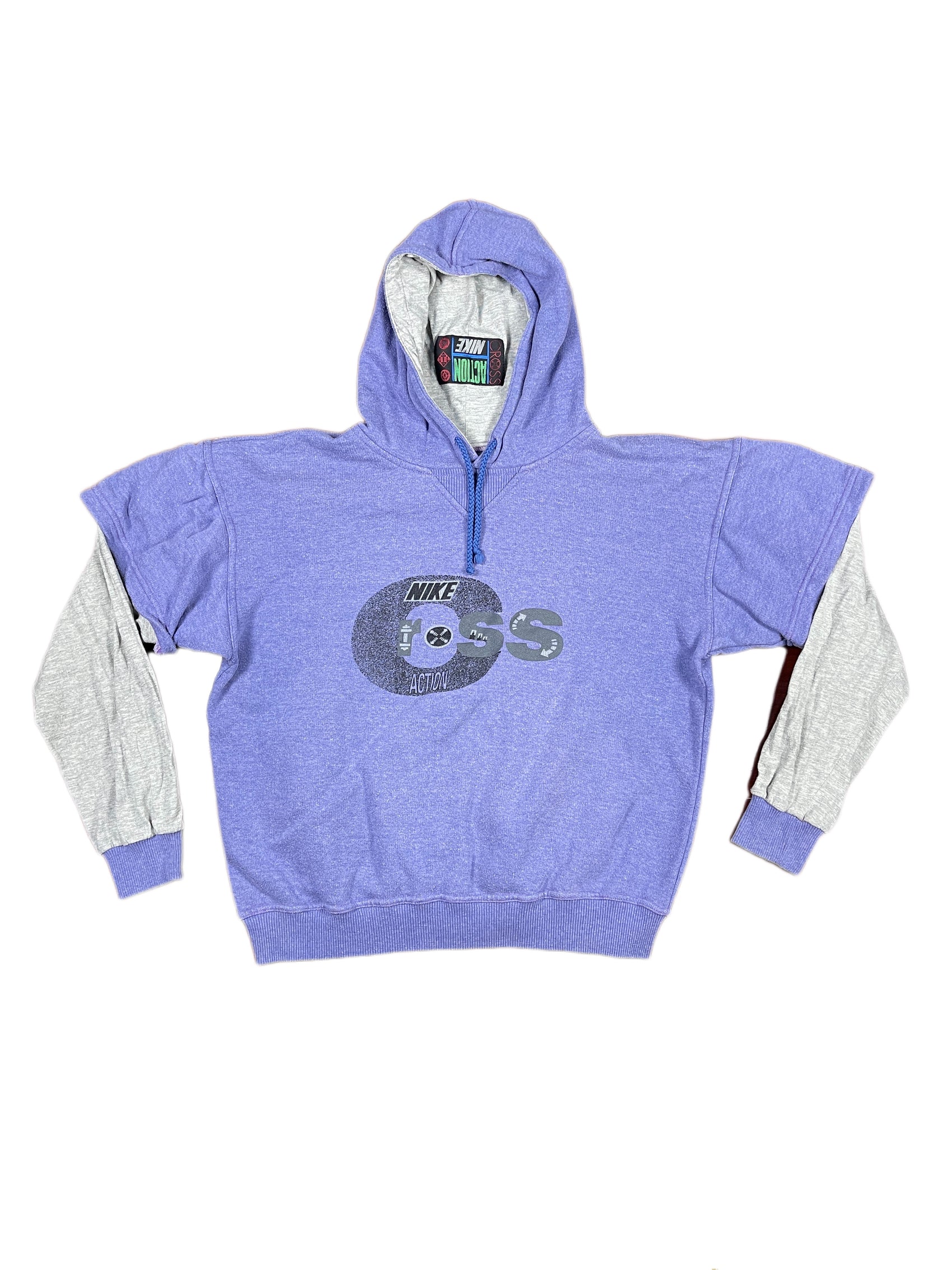 Vintage 2000s Nike Sportswear Hoodie Longsleeve Purple Gray - S