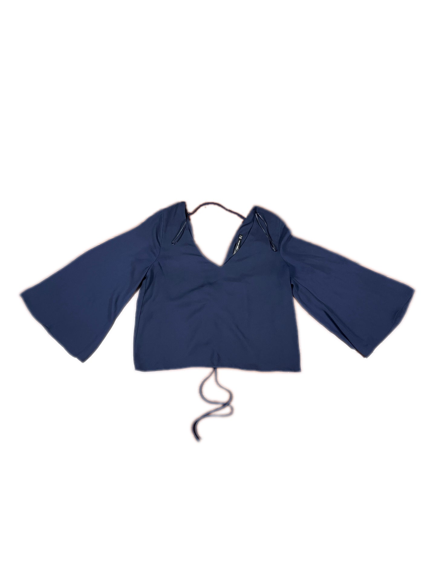 Zara Long Sleeve Top Navy - M