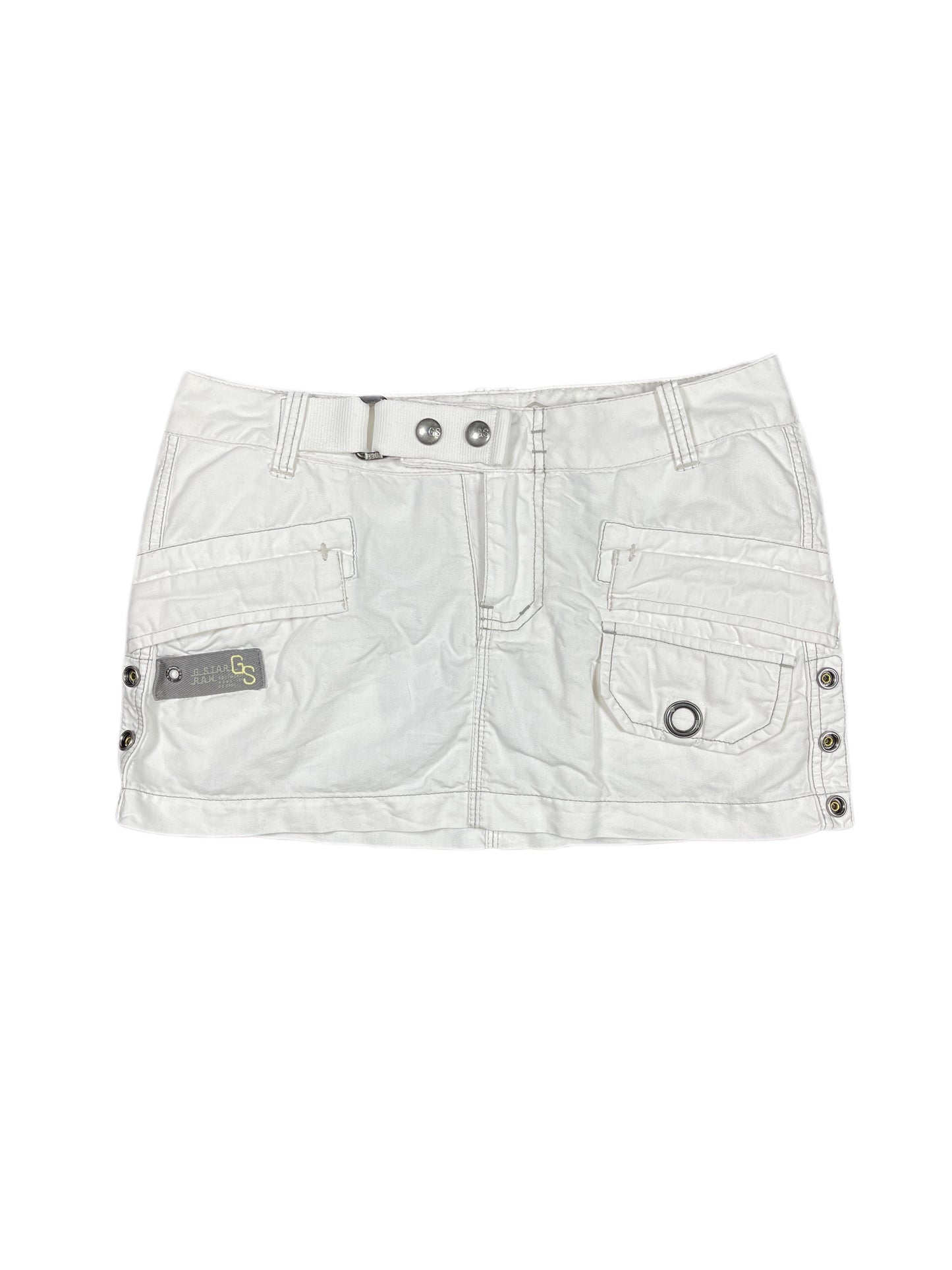 Y2k G-Star Low Waist Mini Skirt White - XS/S