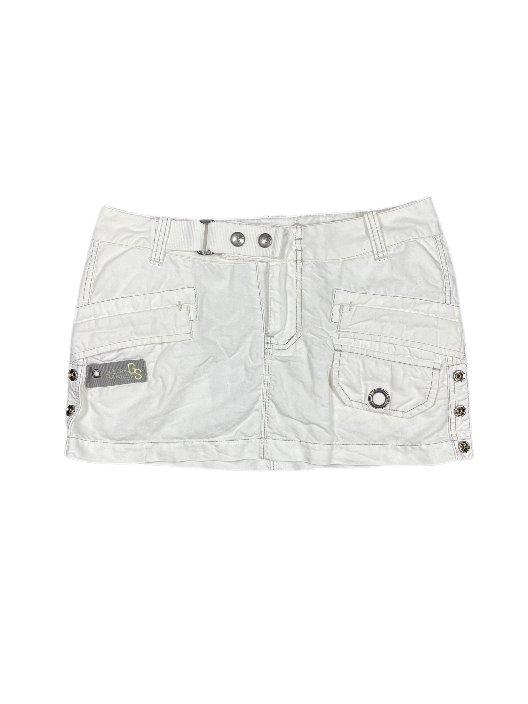 Y2k G-Star Low Waist Mini Skirt White - XS/S