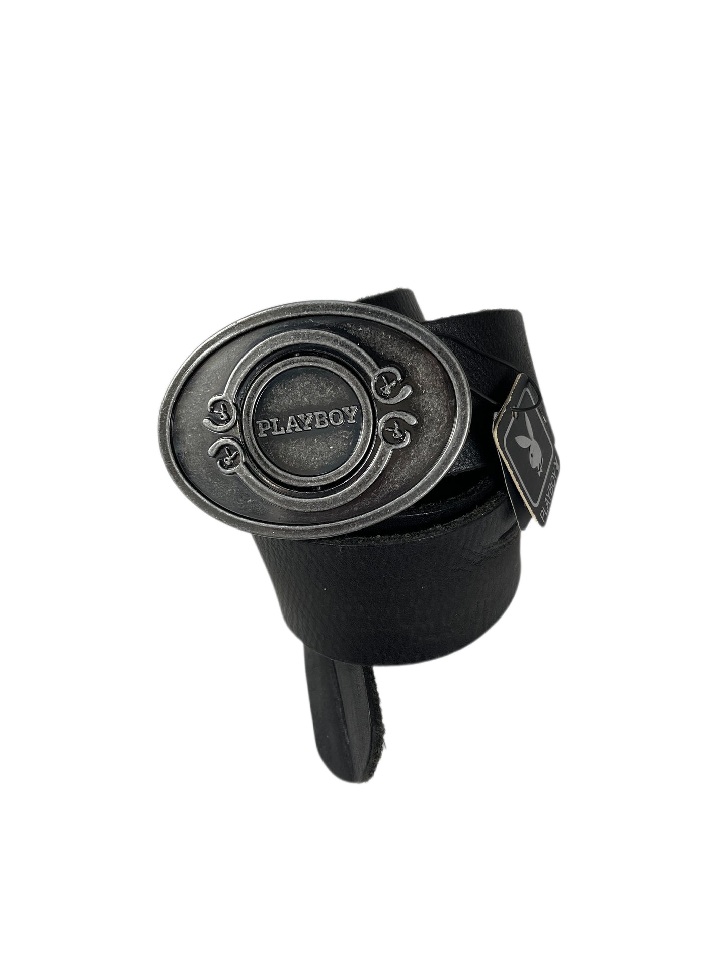 Y2k Playboy Leather Plug In Belt Black 2004