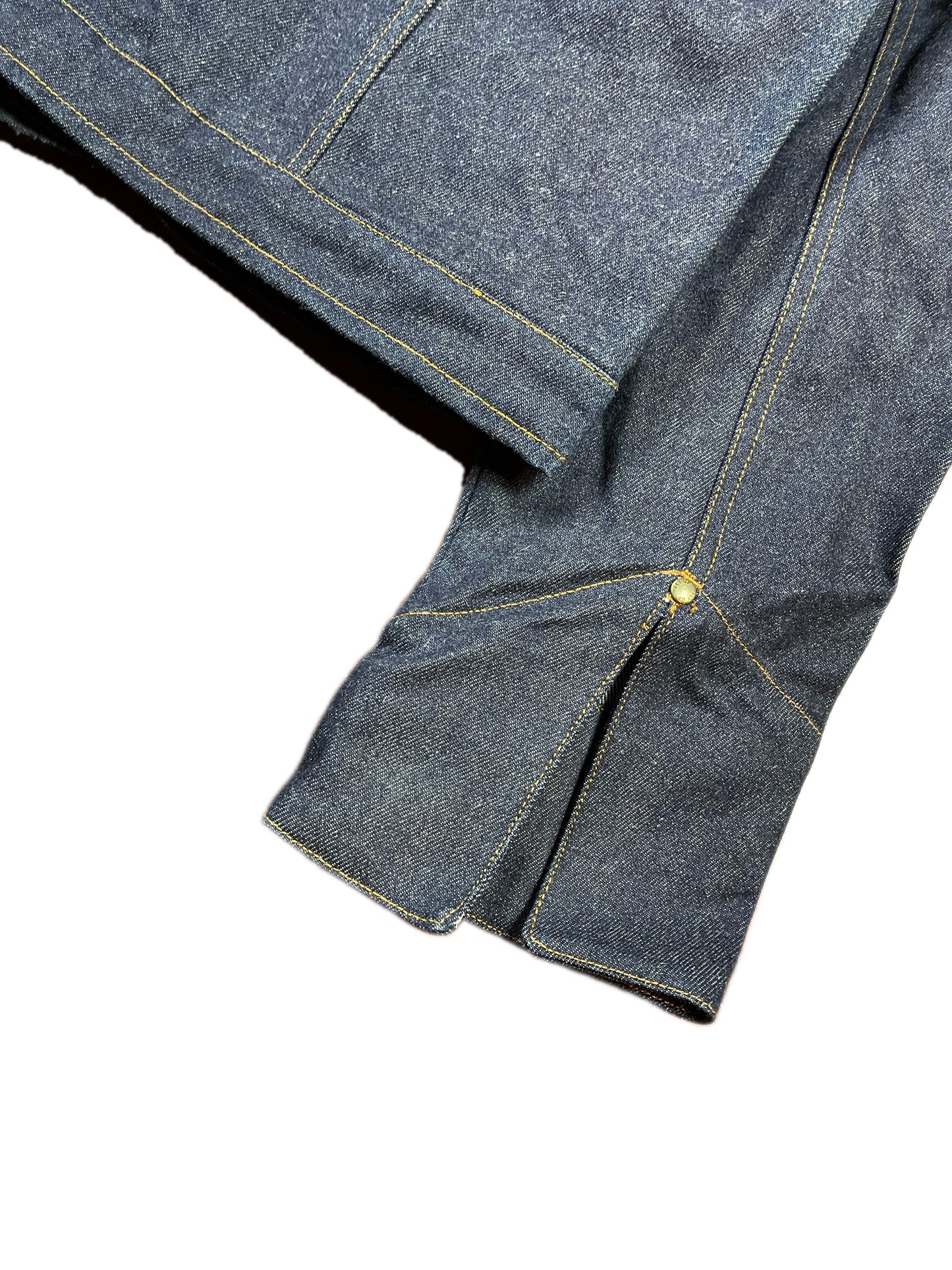 Vintage Denim Jacket Korean Style Blue L