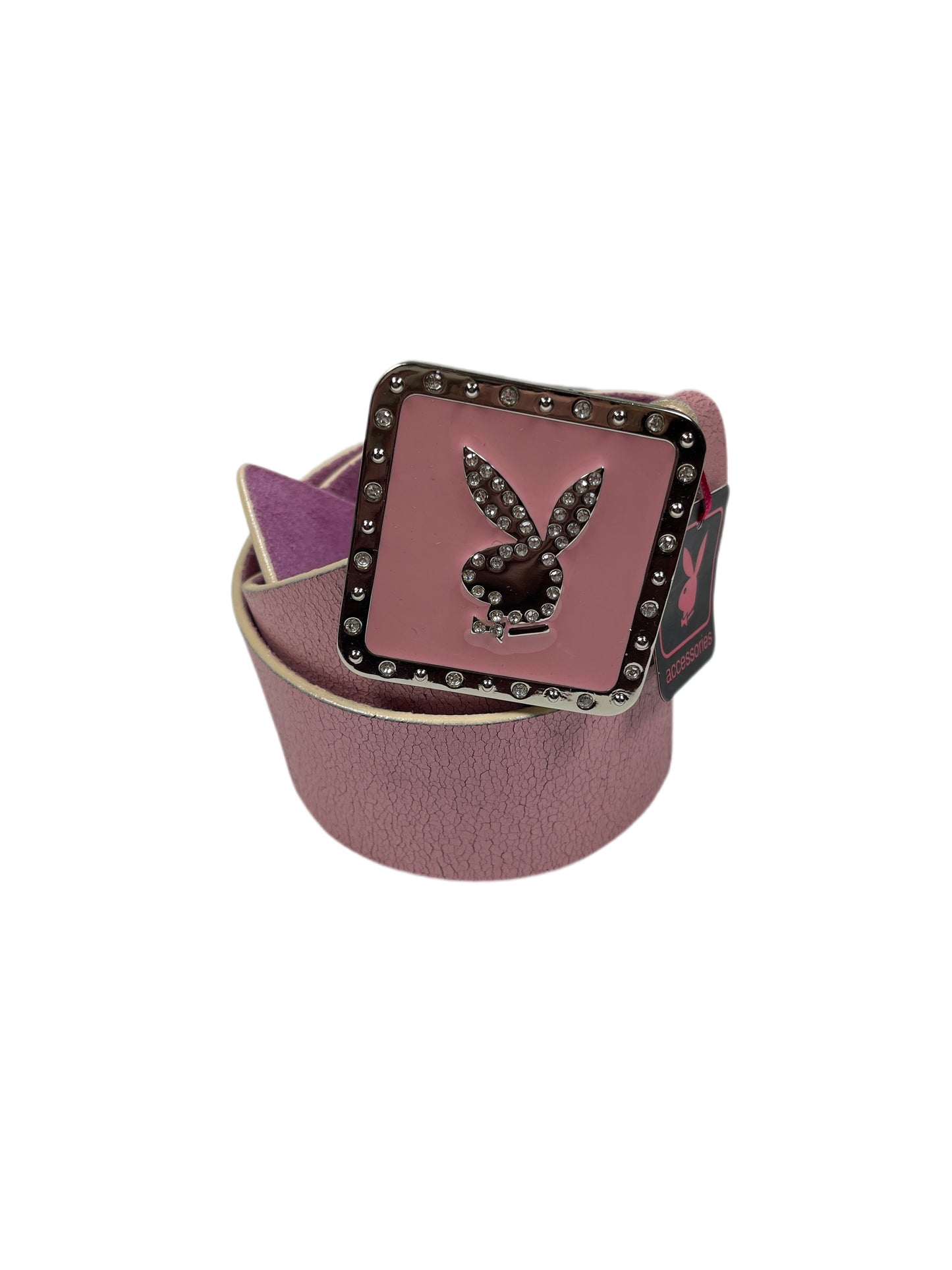Y2k Playboy Leather Pink Poke In Belt 2004