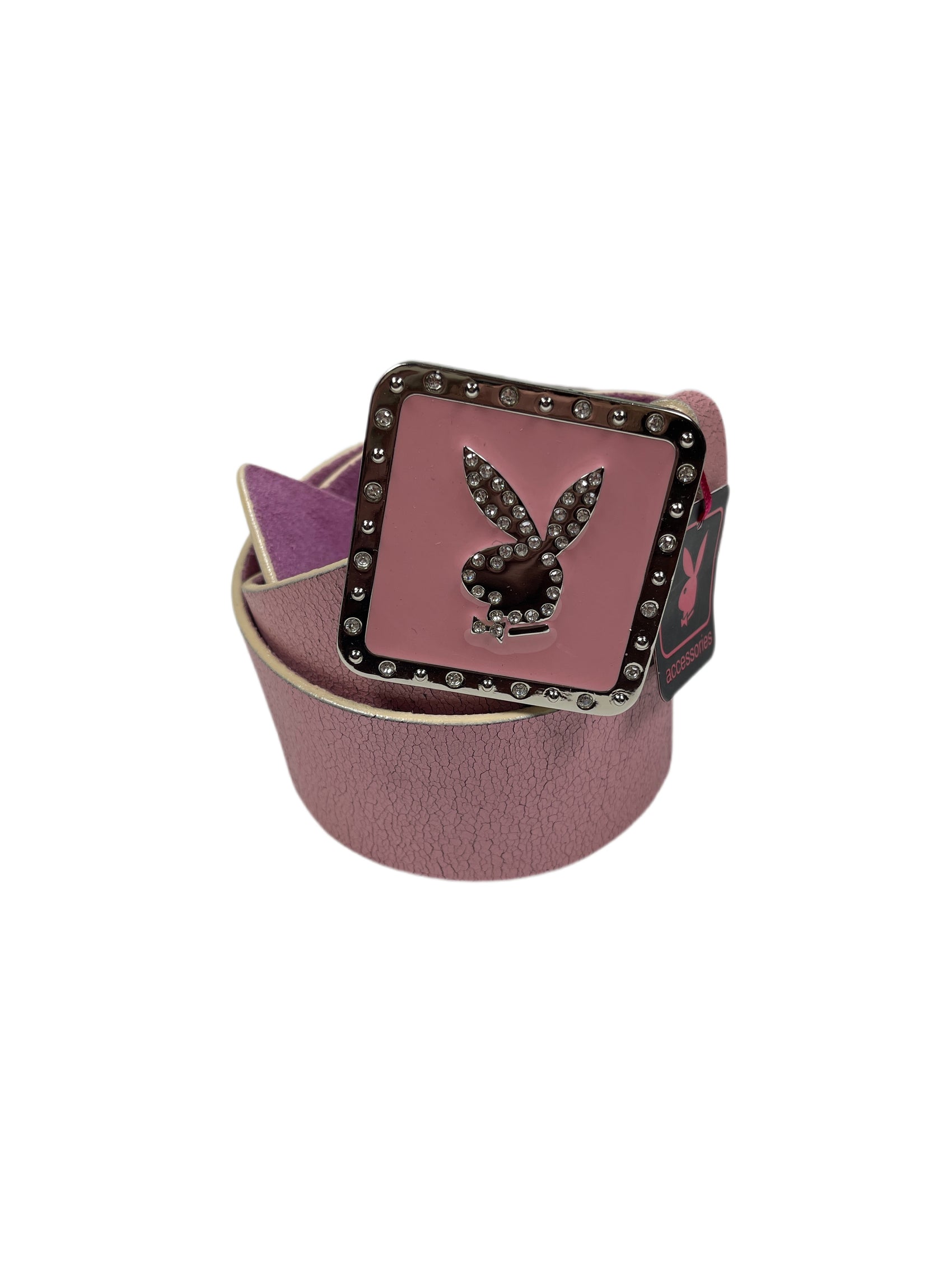 Y2k Playboy Leather Pink Poke In Belt 2004