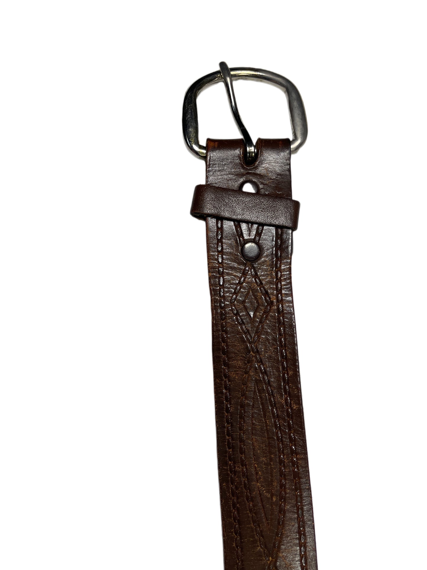 Vintage 70s Leather Belt Brown