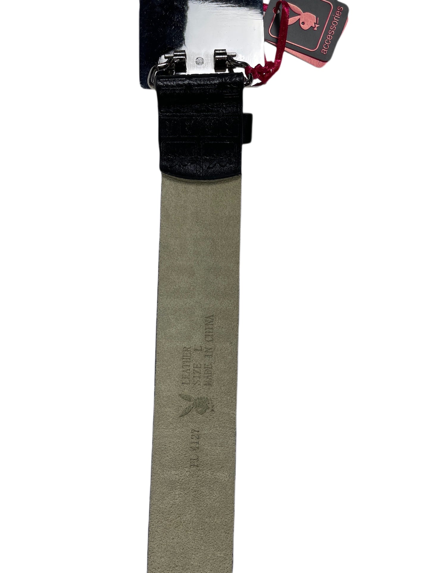 Y2k Playboy Leather Plug in Belt Black 2004