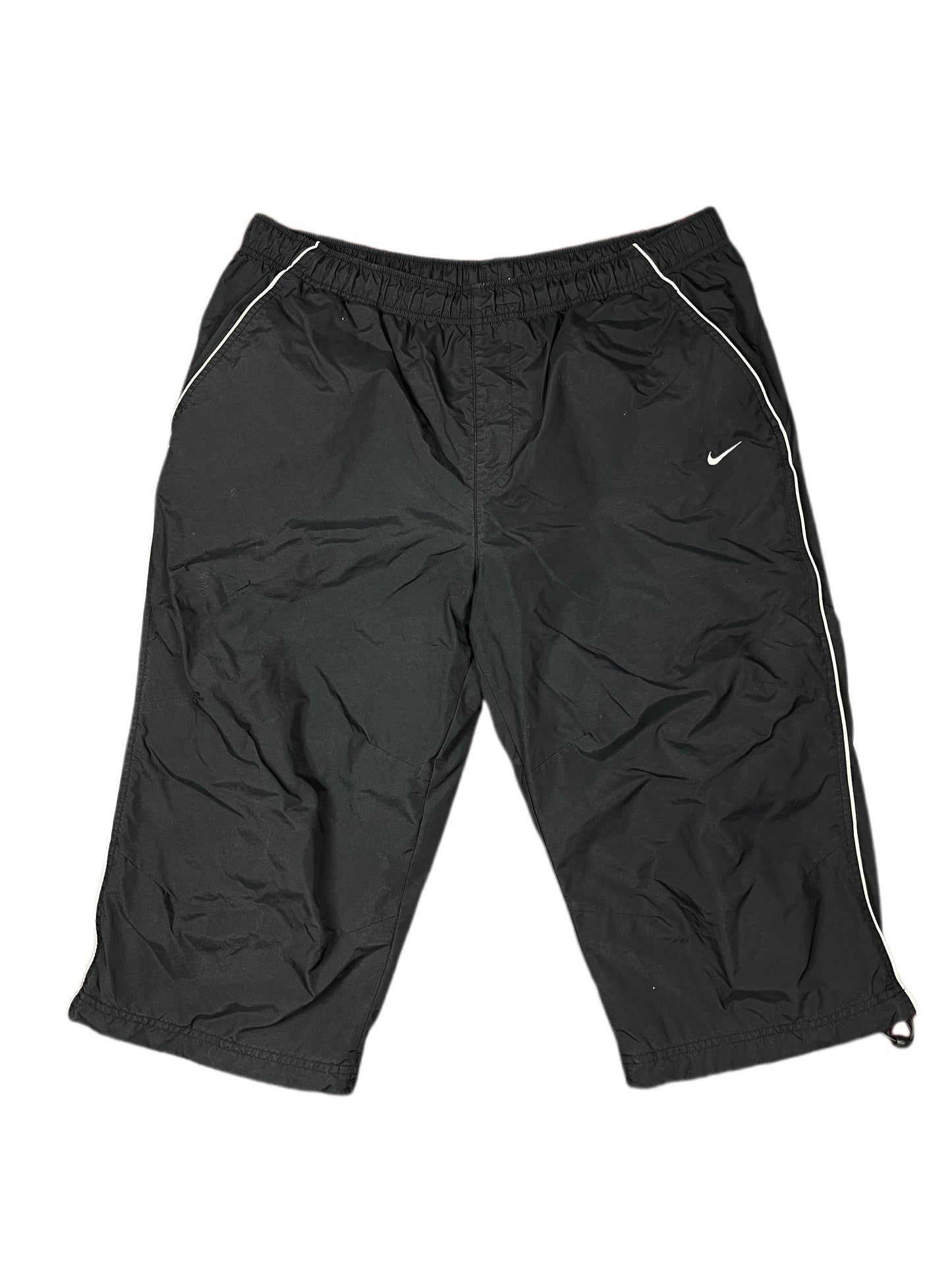 Y2k 2000s Nike Capri Sport Pants Black - XL