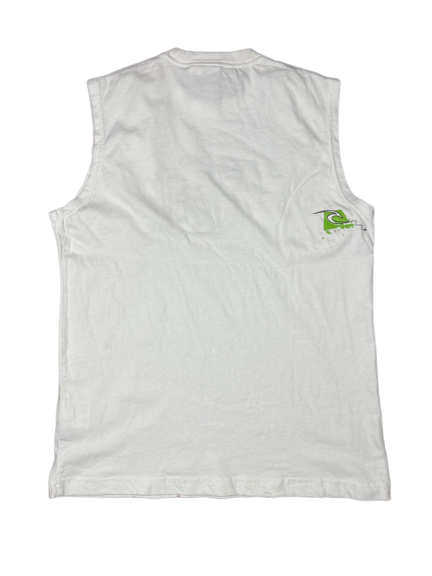 Y2k Rip Curl Tank Top White Green - XS