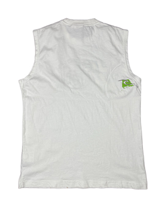 Y2k Rip Curl Tank Top White Green - XS