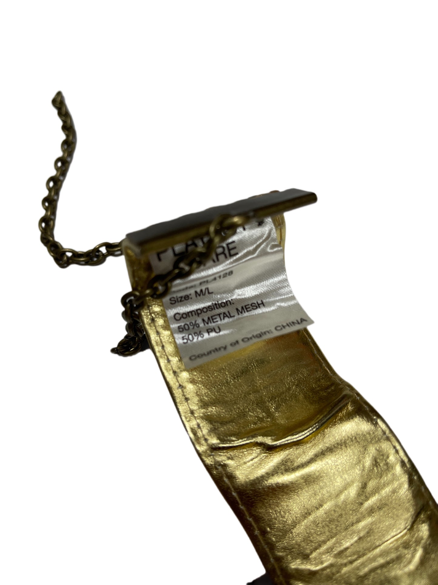 Y2k Playboy Mesh Metal Belt Gold 2004