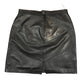 Vintage Leather Skirt Black - S
