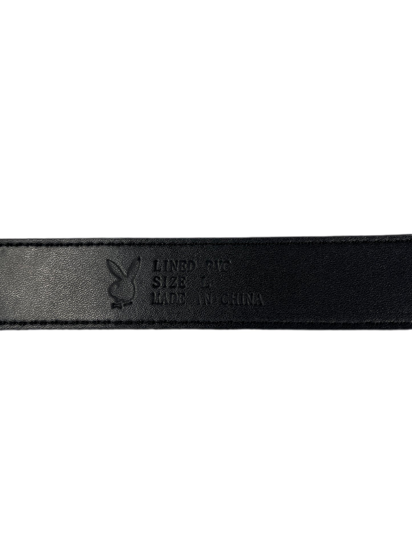 Y2k Playboy Belt Black Gray 2004