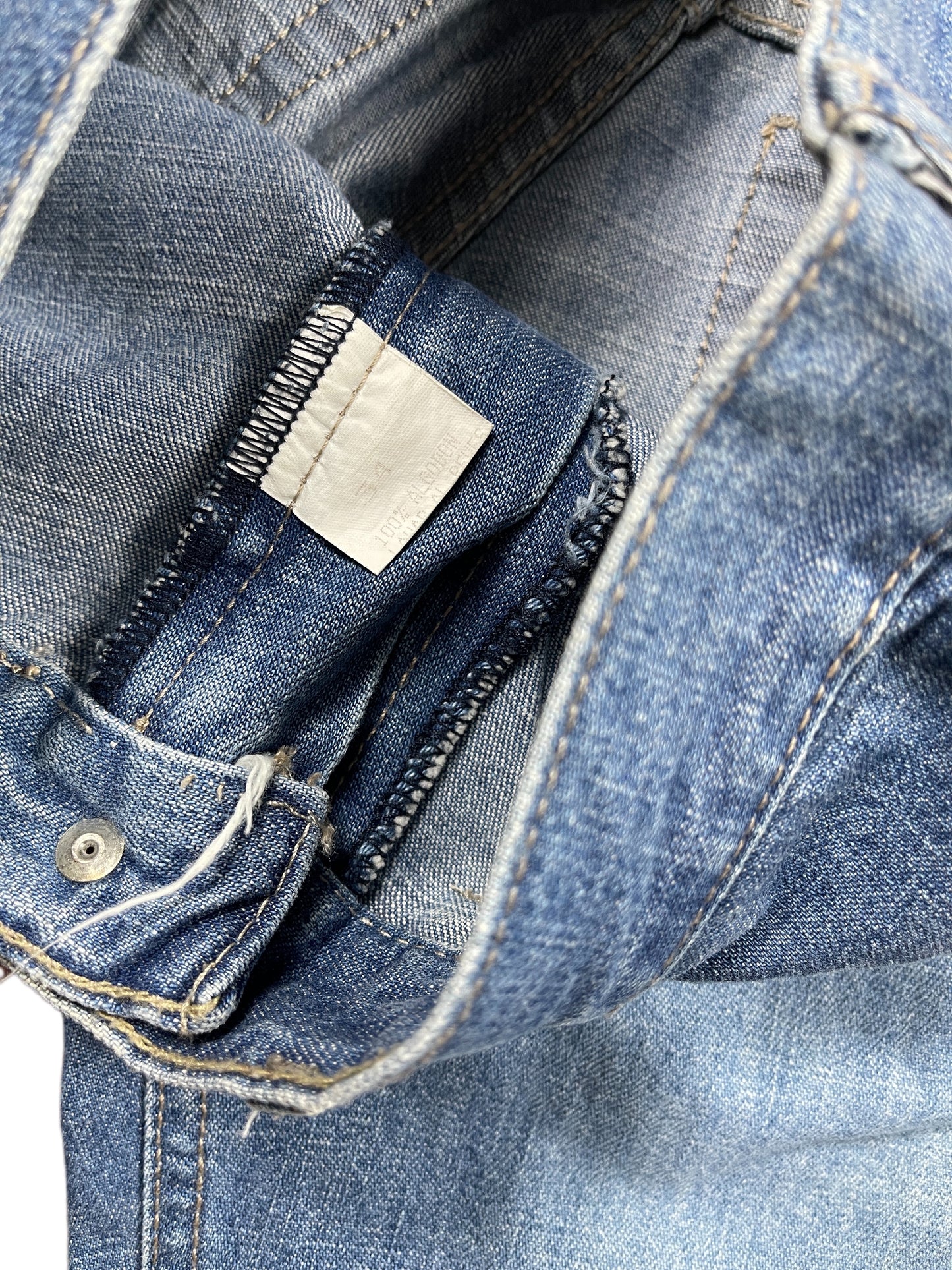 Y2k Celtic Low Waist Flared Denim Pants Blue - XS