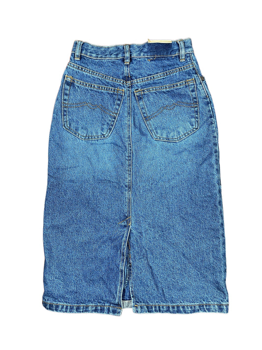 Bandolli High Waist Midi Denim Skirt Blue - XS