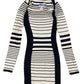 Lipsy London Longsleeve Dress Striped Black Cream - XS