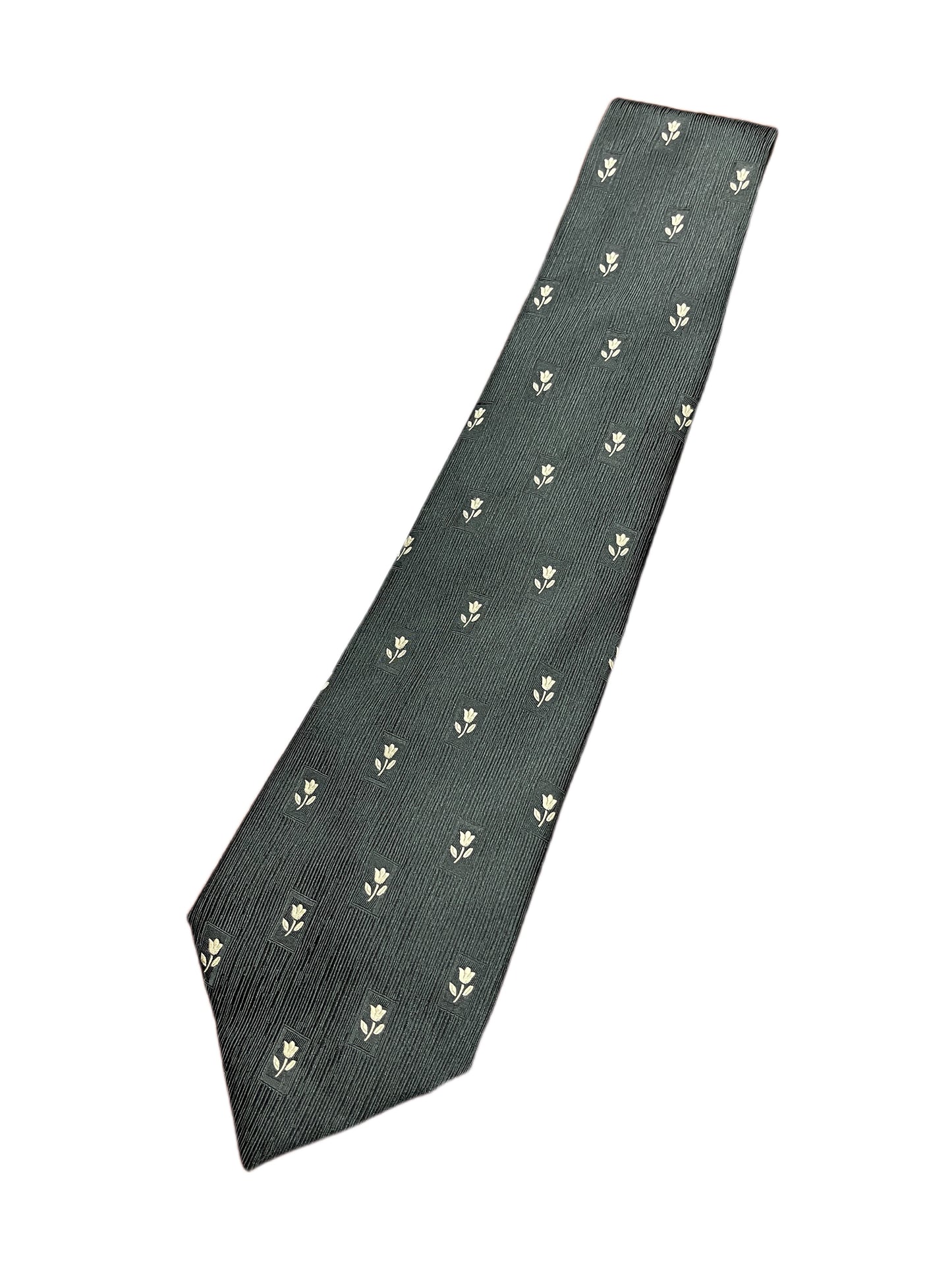 Jules Tie Flowers Navy