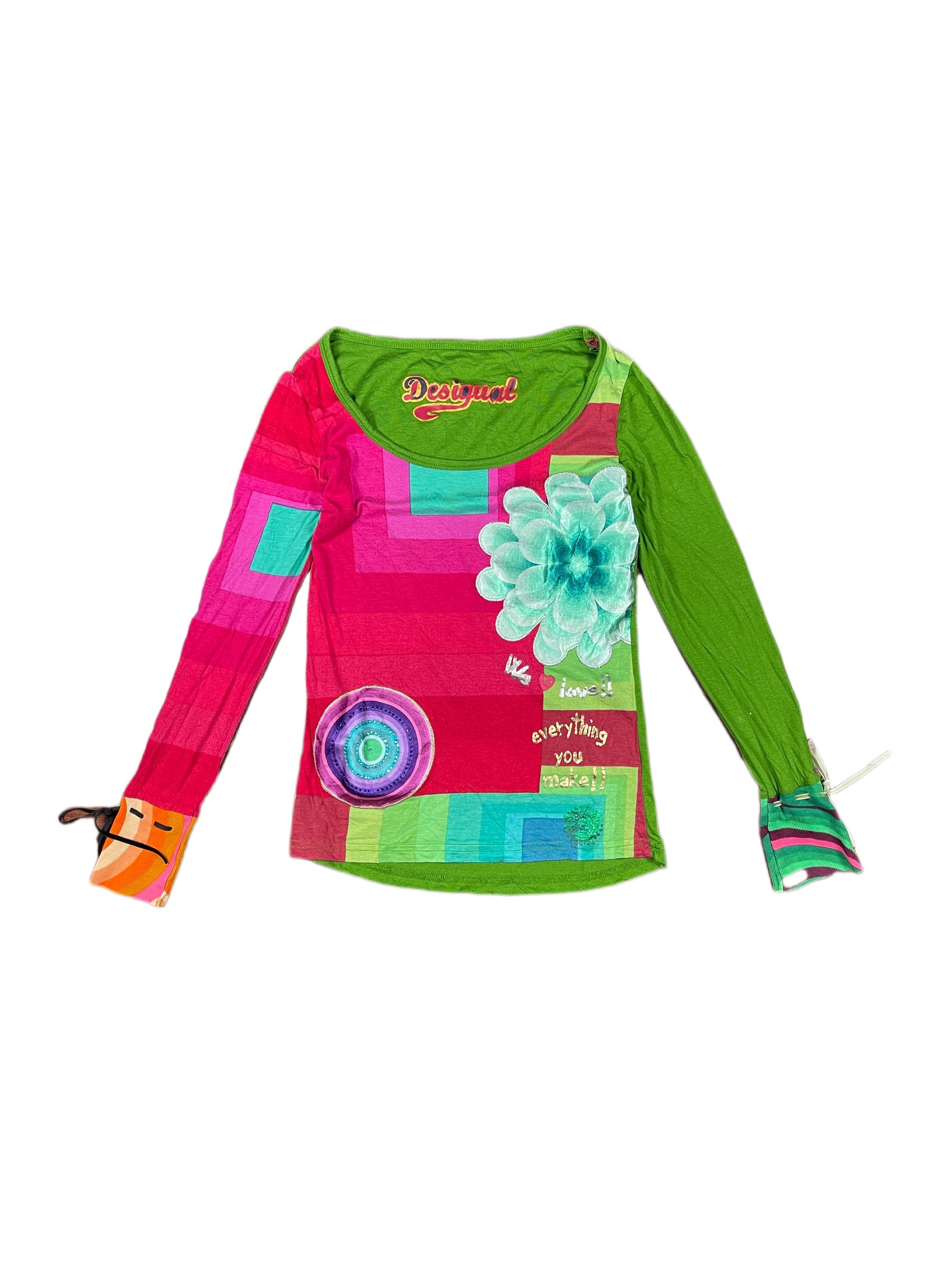 Desigual Long Sleeve Top Multicolor - XS