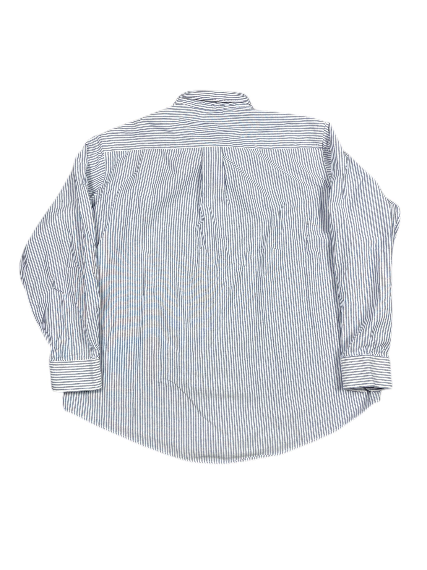 Vintage Puritan Long Sleeve Shirt White Blue - XXL