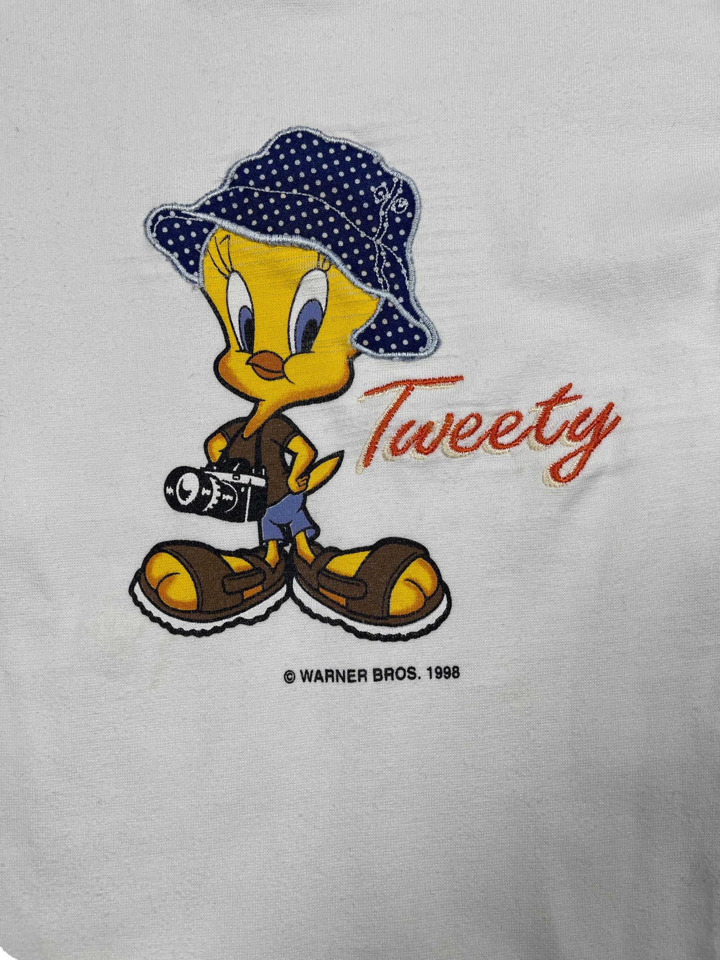 Vintage Looney Tunes 1998 Tweety Baby T-Shirt White - XS