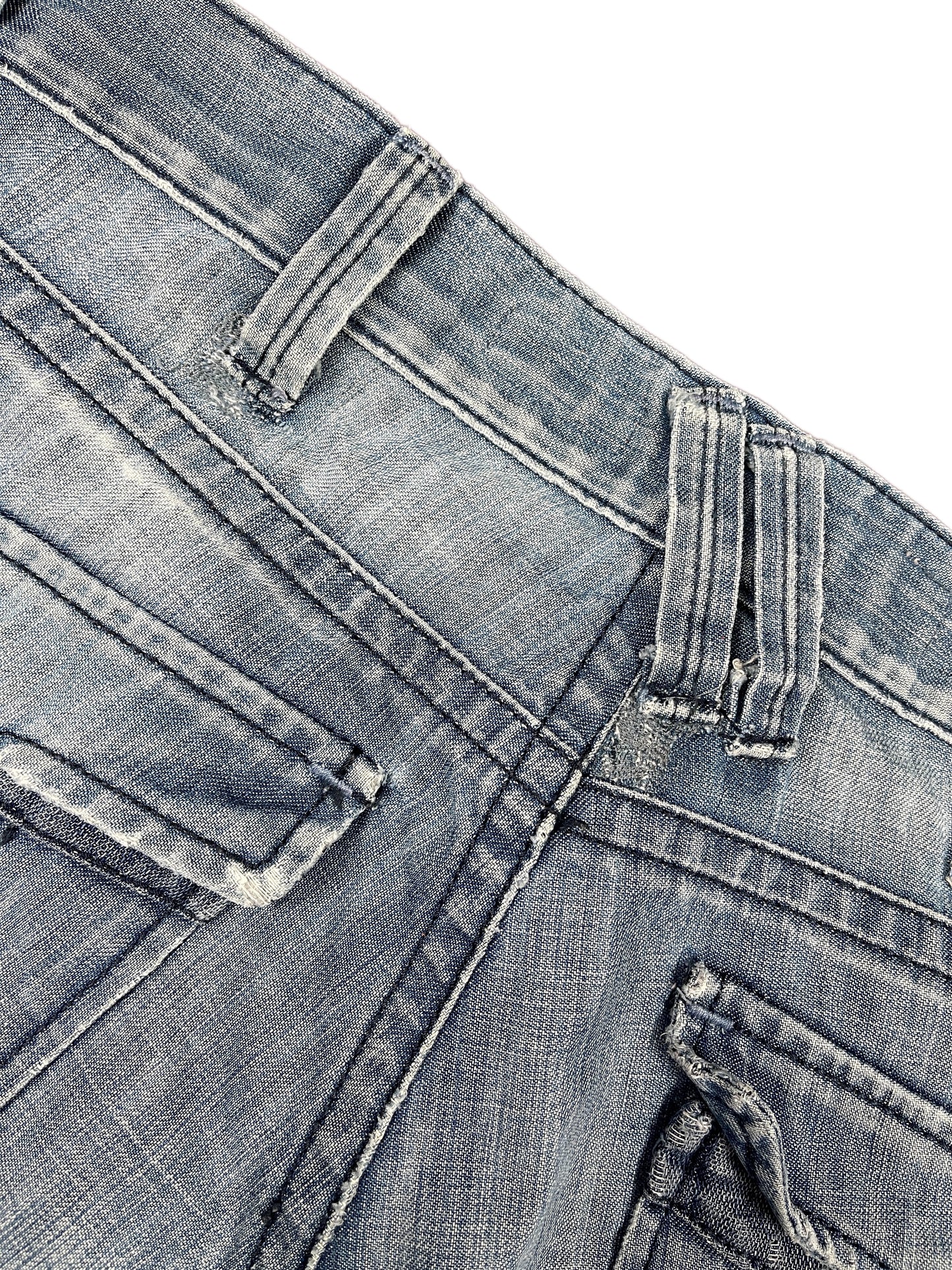 Y2k Energie Low Waist Bootcut Denim Pants Blue - M/L