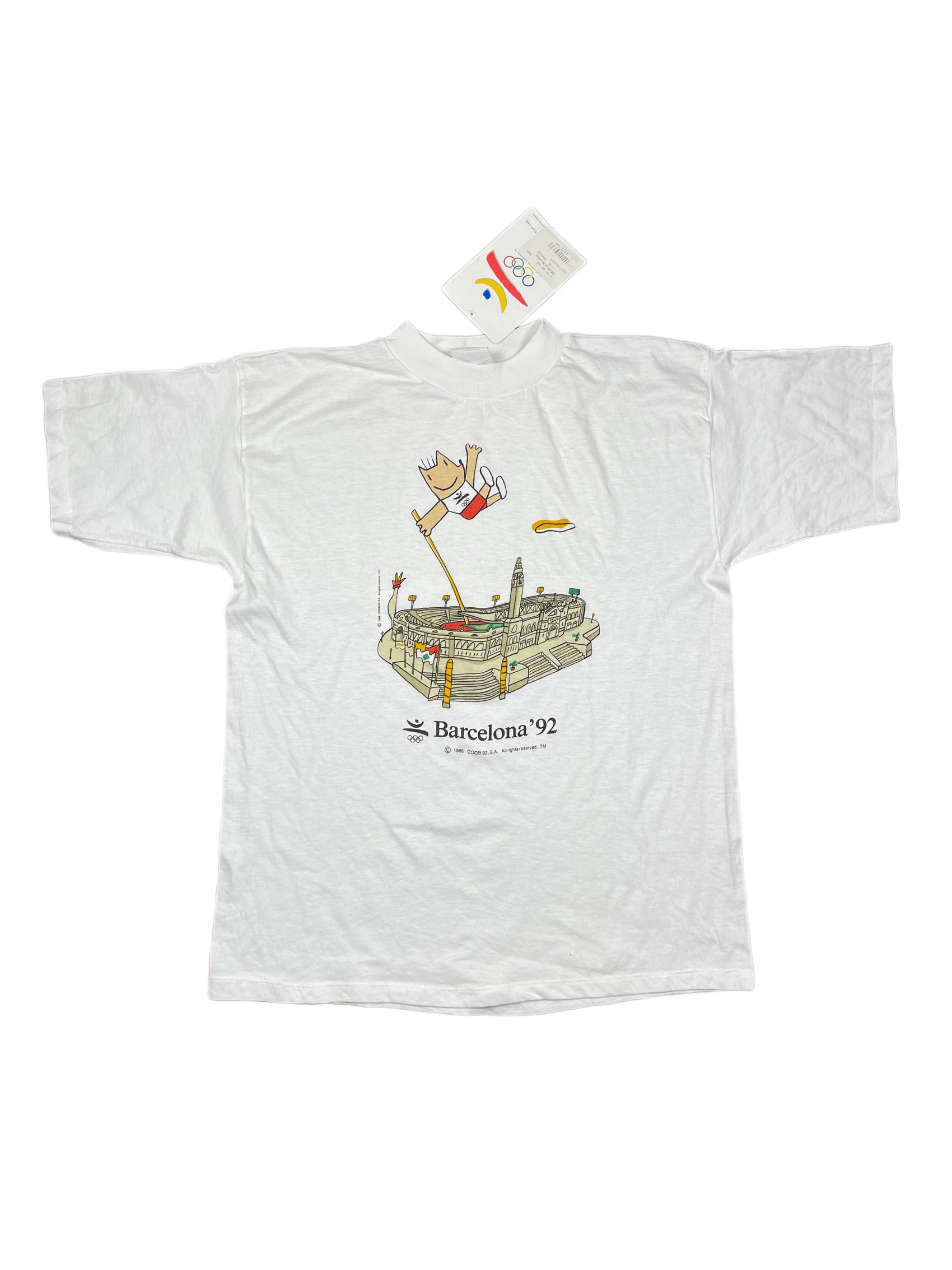 Vintage Cobi Barcelona Olimpic Games 1992 Opening Ceremony White - XL