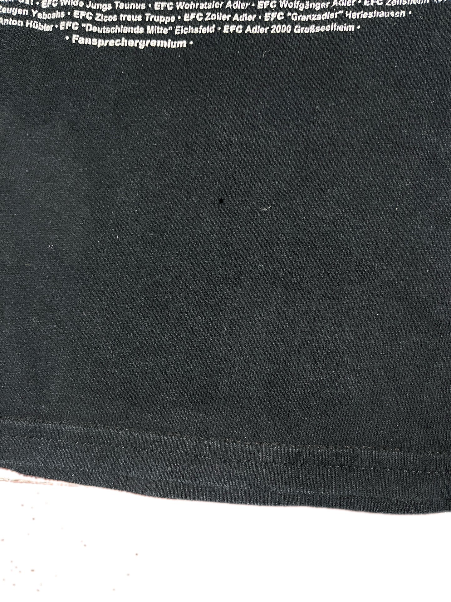 Y2k Eintracht Frankfurt T-Shirt Fan T-Shirt Black - S