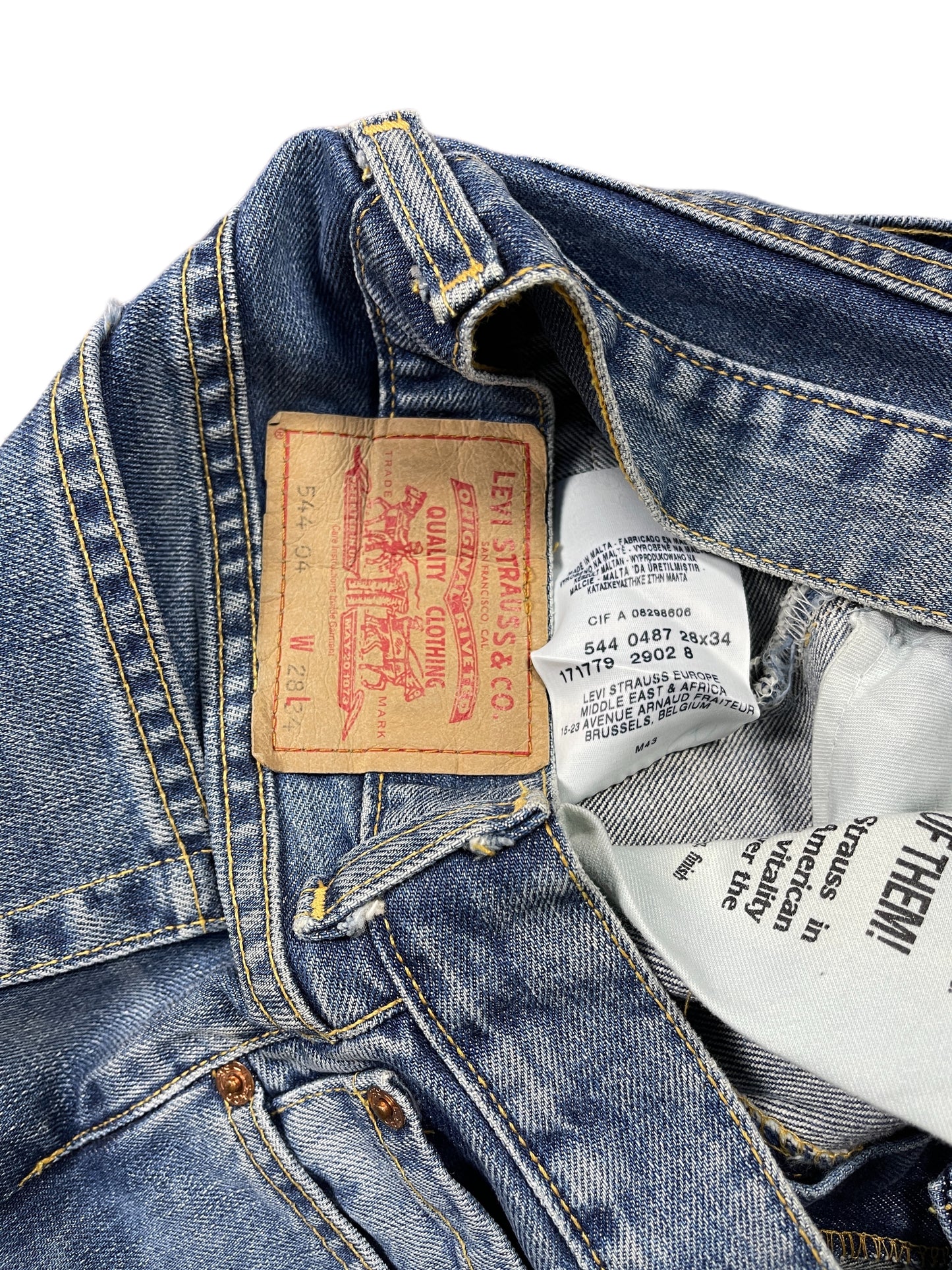 Vintage Levi's Low Waist Flared Denim Pants Blue - M