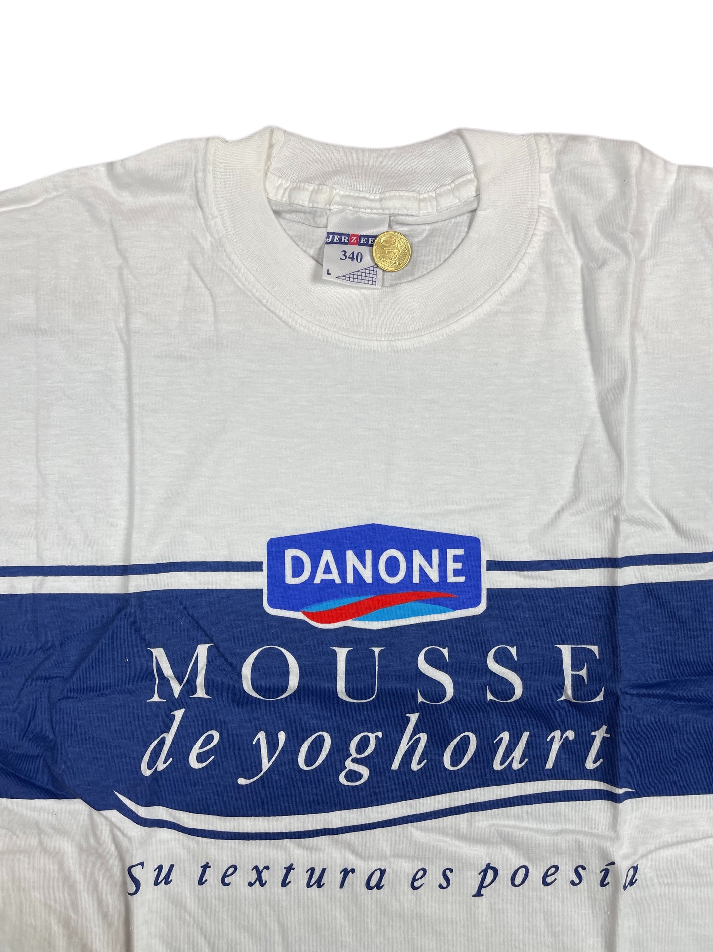 Vintage Jerzees Danone T-Shirt White - L
