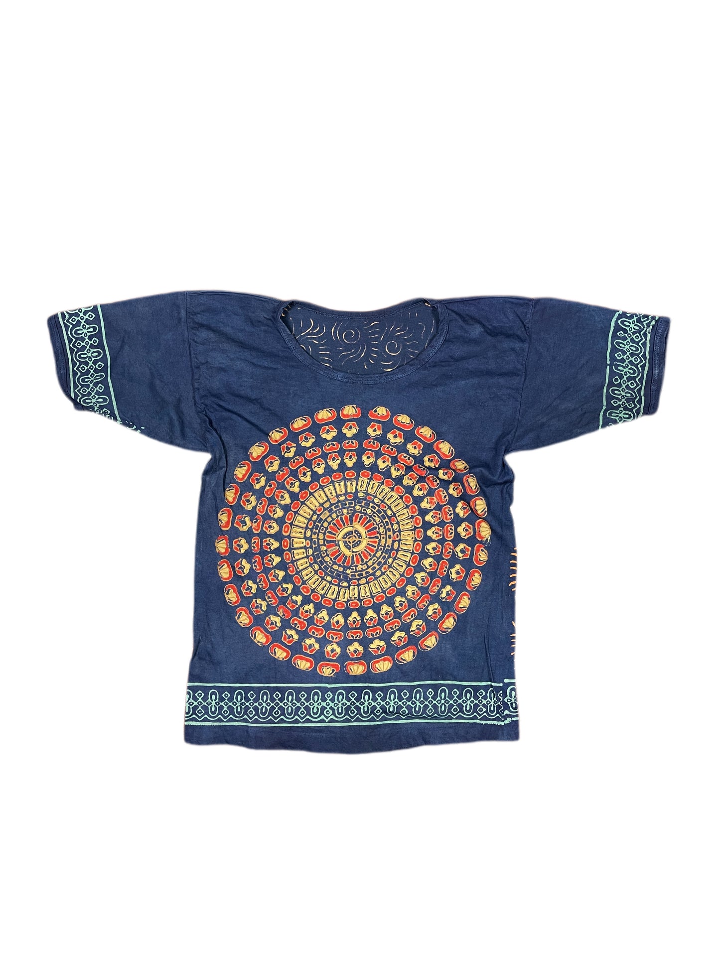 Vintage 70s Short Sleeve Top Navy - XS