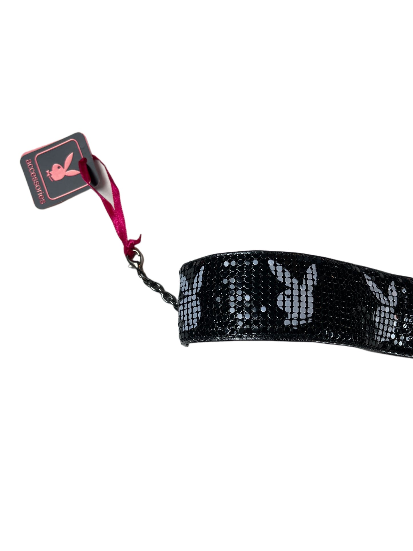 Y2k Playboy Metal Mesh Belt Black 2004