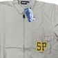 Y2k Spoon Deadstock Short Sleeve Cargo Shirt Beige - L