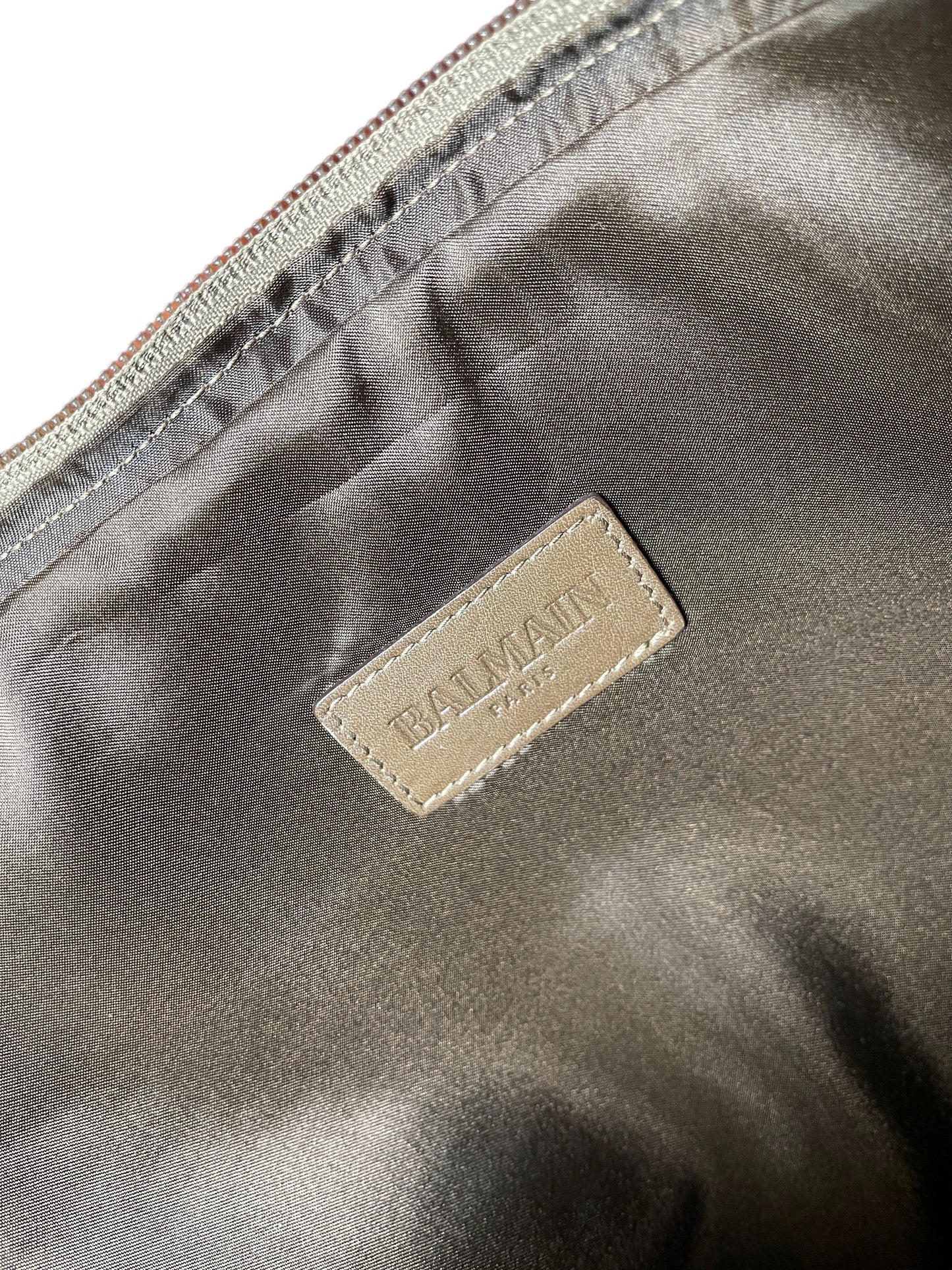 Vintage Balmain Leather Business Bag Brown